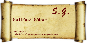 Soltész Gábor névjegykártya