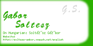 gabor soltesz business card